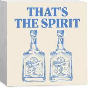Trendy Funky Bar Sign Wooden Box Sign, Home Bar Shelf Desk Decor, Cheers Sign, Bar Cart Decor, Bar Signs for Home Bar, Cheers Salud Cin Cin Wood Block Plaque Sign for Home Bar Tabletop Decor