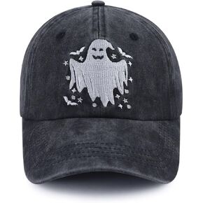 Tbstlumd Spooky Hat for Women Men, Funny Adjustable Cotton Embroidered Baseball Cap