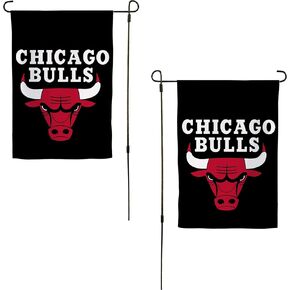 Desert Cactus Chicago Bulls Garden Flags Team NBA National Basketball Association Banner 100% Polyester (Design A)