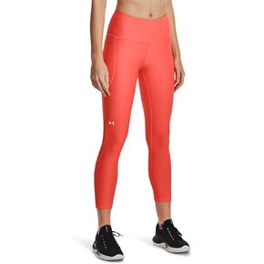 سروال نسائي من Under Armour HeatGear Armor عالي الخصر مانع للانزلاق عند الكاحل، (877) بعد الحرق / / أسود، مقاس كبير