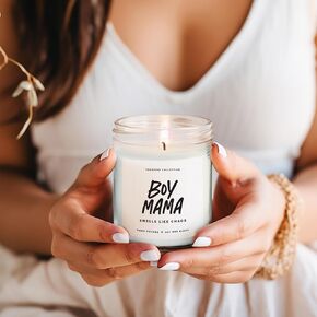 شموع معطرة من ثري كين للأمهات، شموع شمع الصويا الطبيعية للمنزل، علاج عطري مريح للأمهات، رائحة زيت اللافندر العطري، شموع تدوم طويلاً لمدة 65 ساعة