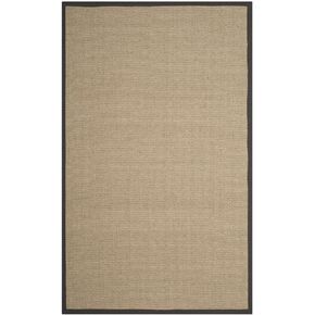 SAFAVIEH Natural Fiber Collection Area Rug - 5' x 8', Natural & Grey, Rustic Farmhouse Border Sisal Design, Easy Care, Ideal for High Traffic Areas in Living Room, Bedroom (NF134A)