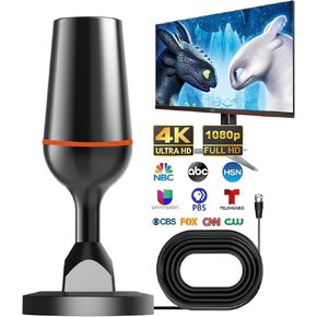 TV Antenna Indoor, HD Antenna for Smart TV, TV Antenna for Local Channels, Long Range Reception HD Antenna for Easy Installation - Support All TV with 4K 1080p - Indoor HD for Smart/Old TV - VHF/UHF