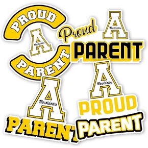 Desert Cactus Appalachian University Stickers Mountaineers App State Yosef Vinyl Decal Laptop Water Bottle Car Scrapbook 13.5x11 Sheet (Proud Parent Sheet)