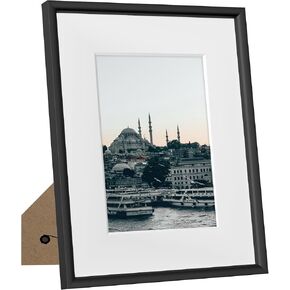 Axeman 12x16 Aluminum Photo Frames | 12 x 16 Metal Picture Frames | 12 by 16 Black Frame with Mat for 9x12 | Wall Mount Display Horizontally or Vertically | Black Set of 1