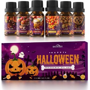 Christmas Essential Oil Set, Fragrance Oil Set for Diffuser, Soap & Candle Making - Mistletoe, Apple Cinnamon, Gingerbread, Candy Canes, Christmas Pudding, Almond Cookies, Holiday Scented Oils