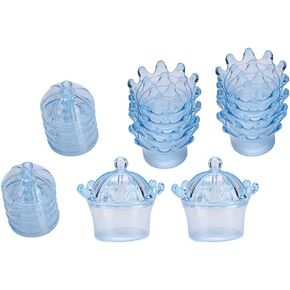 Candy Boxes,Gift Bags Transparent Crown Plastic Candy Box for Party Gift Chocolate Boxs Wedding Birthday Decorations12Pcs()