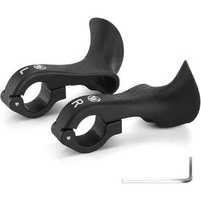 handlebar ends,HUIOP Bicycle Bar Ends Ergonomic Anti-slip MTB Mountain Bike Handlebar Ends for 21.8-22.8mm Handlebars