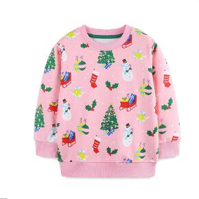 HOMAGIC2WE Girls Sweatshirt Toddler Long Sleeve Crewneck Casual Pullover Cotton Fall Winter Adorable Soft Tops