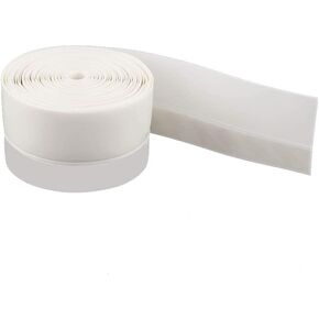 Yctze 5M 45mm Self Adhesive Garage Door Seal Strip, Bottom Dust Excluder, Silicon Draft Stopper, Soundproof Under Door Blocker, Insulator Sweep Weather Stripping for Interior &