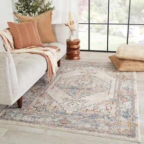 Natural Jute Cotton Area Rug, 4'x6' Feet, Handmade with Honeycomb Weave, Boho, High Traffic Durable, Ideal for Living Room, Bedroom and Kitchens - Pet and Kid Friendly