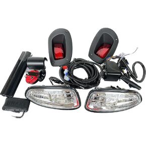 Golf Cart LED light Compatible EZGO RXV Deluxe Light Kit with Upgrade LED Headlight, Taillight with Turn Signals, Horn, Brake Pad for EZGO RXV Gas&Electric (Yearly 2008-2015) Golf cart Light
