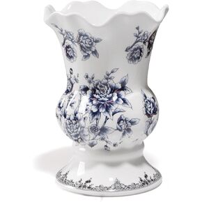 Magcolor Vintage Handmade ice Cracked Ceramic Blue and White Vase, Modern Dried Flower Vases, Home Decor for Centerpieces Wedding Dinner Table Party Living Room Office Bedroom.