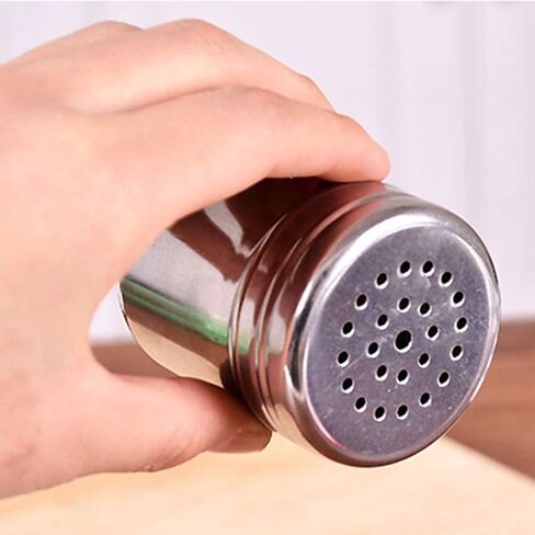 2 Pcs Small Size Stainless Steel Salt and Pepper Shakers Seasoning Cans Home Kitchen Gadgets in Saudi Arabia