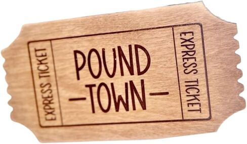 Urbalabs تذكرة سريعة إلى Pound Town Wood Wood محفورة بالليزر هدية للأزواج المضحكة مقاس 6 × 3.5 بوصة ديكور عيد الحب الخشبي البسيط لغرفة النوم لوحة منحوتة خشبية ديكور الحب منقوش بالليزر صنع في الولايات المتحدة الأمريكية in Saudi Arabia