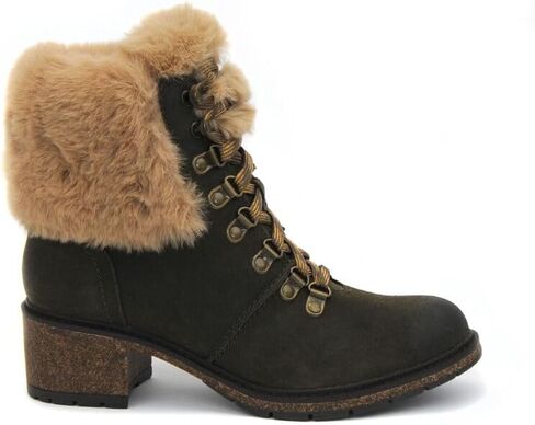 أحذية الثلوج النسائية من Aetrex Brooklyn لمنتصف الساق لتقويم العظام - أحذية برباط مريحة ودافئة من الفرو الصناعي مناسبة للطقس in Kuwait