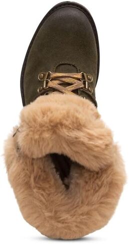 أحذية الثلوج النسائية من Aetrex Brooklyn لمنتصف الساق لتقويم العظام - أحذية برباط مريحة ودافئة من الفرو الصناعي مناسبة للطقس in Kuwait