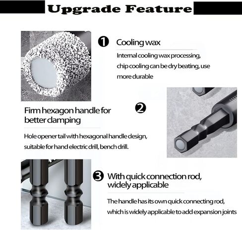 Mgtgbao 10PCS Green Dry Diamond Drill Bits Set, Tile Drill bit for Granite Marble Tile Ceramic Stone Glass Diamond Hole Saw Kit with Size 3/16,1/4, 5/16, 3/8, 1/2 in Kuwait