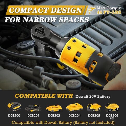 طقم مفتاح ربط السقاطة اللاسلكي لبطارية ماكيتا 18 فولت، 45 قدمًا - رطل 3/8 بوصة، مجموعة أدوات مفتاح ربط السقاطة، 8 قطع مقابس، شريط تمديد، محول 1/4 بوصة، مشغل سرعة متغير (أداة فقط) in Kuwait