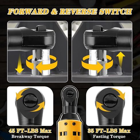 طقم مفتاح ربط السقاطة اللاسلكي لبطارية ماكيتا 18 فولت، 45 قدمًا - رطل 3/8 بوصة، مجموعة أدوات مفتاح ربط السقاطة، 8 قطع مقابس، شريط تمديد، محول 1/4 بوصة، مشغل سرعة متغير (أداة فقط) in Kuwait