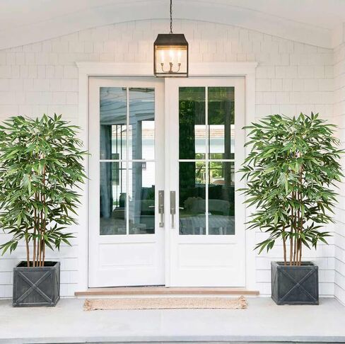 Artificial Bamboo Tree, 6 Feet Tall Decorative Bamboo Plants 72in Bamboo Silk Tree Large Fake Floor Plants for Living Room, Garden, Office Indoor/Outdoor Decor, 2 Pack in Kuwait