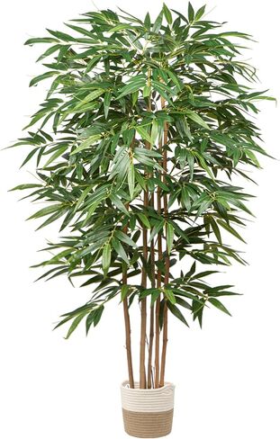 Artificial Bamboo Tree, 6 Feet Tall Decorative Bamboo Plants 72in Bamboo Silk Tree Large Fake Floor Plants for Living Room, Garden, Office Indoor/Outdoor Decor, 2 Pack in Kuwait