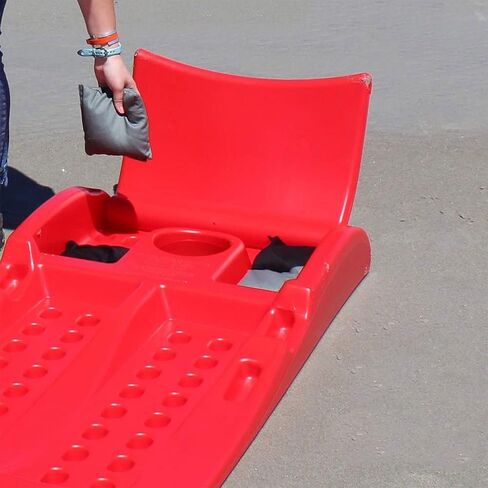 Driveway Games All Weather EZ Carry Portable Bean Bag Cornhole Game Set for Indoor and Outdoor Use with 2 Target Boards and 8 Bean Bags, White in Saudi Arabia