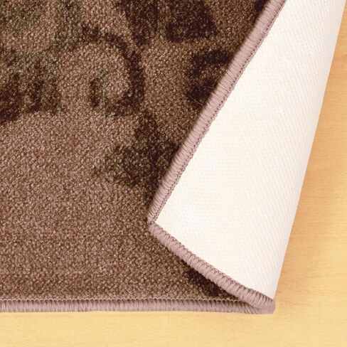 Superior Indoor Non-Slip Runner Rug, Floral Home Floor Decor for Bedroom, Living Room, Dining Room, Entryway, Kitchen, Office, Machine Washable Rugs, Amber Collection, 2' 7" x 6', Camel in Saudi Arabia