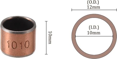 6pcs 0608 Sleeve Bearings - [6mm Bore Dia x 8mm OD x 8mm Length] Wrapped Oilless Bushings for Sliding Movements of Machinery Use in Saudi Arabia