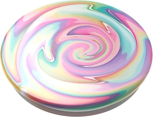 PopSockets Round Phone Grip Compatible with MagSafe, Adapter Ring for MagSafe Included, Phone Holder, Wireless Charging Compatible - Rainbow Glass in Saudi Arabia