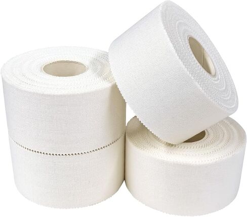 Athletic Tape Athletic & Medical Trainers & First Aid Tape for Injuries Wrist Ankle Finger Tape Easy to Tear & No Sticky Residue (White) (BK1.5in*10yd*4rolls) in Saudi Arabia