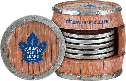 FOCO Toronto Maple Leafs NHL 5 Pack Barrel Coasters in Saudi Arabia