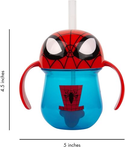 The First Years Disney Mickey Mouse Weighted Straw Cup - Spill Proof Toddler Straw Cups - Transition Sippy Cups - Toddler Feeding Supplies - 7 Oz - Ages 9 Months and Up in Saudi Arabia