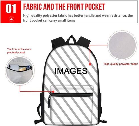 HUGS IDEA Pray Cat Print Backpack Set for Teen Girls Boys Cute Cute Kids School Bag with Lunchbox Pencil Case in Saudi Arabia