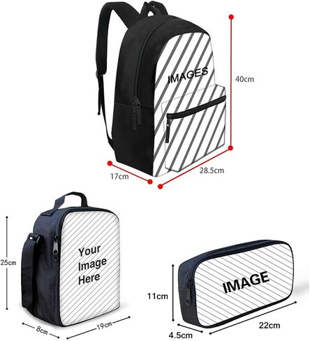 HUGS IDEA Pray Cat Print Backpack Set for Teen Girls Boys Cute Cute Kids School Bag with Lunchbox Pencil Case in Saudi Arabia