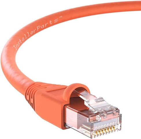 InstallerParts Ethernet Cable CAT6A Cable UTP Booted 15 FT - Yellow - Professional Series - 10Gigabit/Sec Network/High Speed Internet Cable, 550MHZ in Saudi Arabia