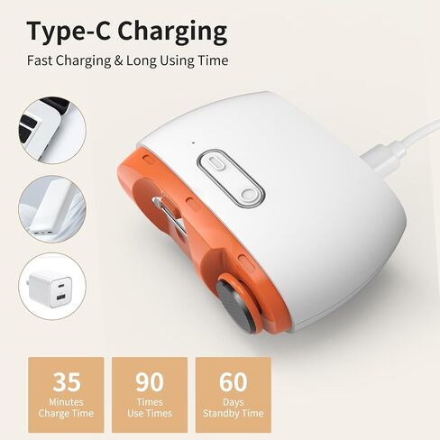 Electric Nail Clippers,Automatic Nail Clippers and Polisher 2 in 1,Portable Electric Nail Cutter with Nail Scraps Storage,LED Light,USB Charging, Safety Nail Trimmer for Baby Elderly Adult (White) in Saudi Arabia