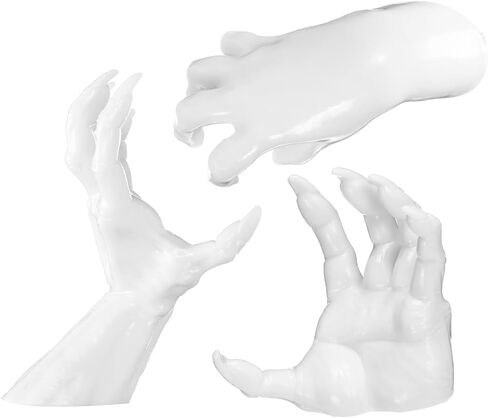 WinnerWhy 3 Pack Creepy Hands Decor Halloween Wall Mounted Decorations Spooky Reaching Hands Horror Gothic Aesthetic Indoor Outdoor Hanging Statue for Halloween Wall House Home Art Sculpture(Classic) in Saudi Arabia