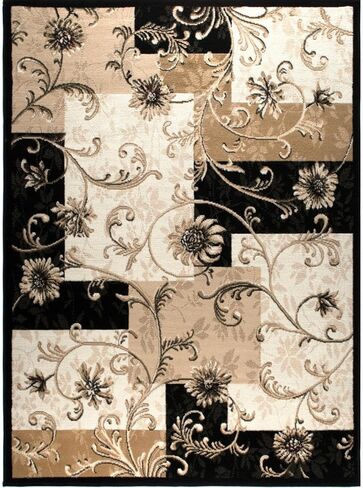 سجادة منطقة بايرون أوبتيموم من هوم داينامكس، 7 أقدام و8 بوصات × 10 أقدام و4 بوصات، أسود/بيج in Kuwait