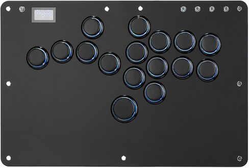 SIXSIR Leverless Controller R16 for Arcade Gaming Retro Rims Series - Thinner Size & Pinky Button(20.6mm) - 16 Keys Crystal Low-profile Switch - Custom RGB Controller for PC/Switch/PlayStation in Saudi Arabia