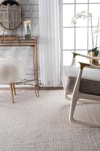 nuLOOM Lorretta Geometric Cotton Area Rug, 8x10, Taupe in Kuwait