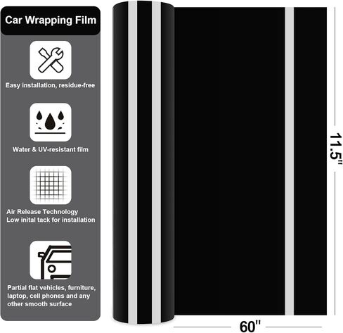 طبقة تغليف السيارة بمرآة رمادية اللون مقاس 11.5 × 60 بوصة من TECKWRAP - تقنية إطلاق الهواء لسهولة التركيب بنفسك، تعزز المظهر الأنيق للمركبة in Kuwait