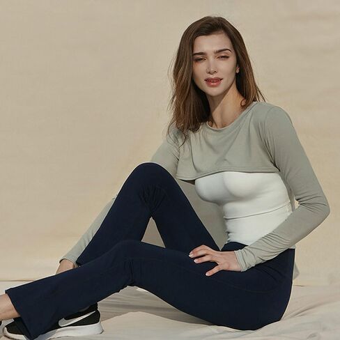 تي شيرت Deviwear مقصوص يتغاضى عن تي شيرت يوجا بيلاتيس DEVI-T0073 in Kuwait