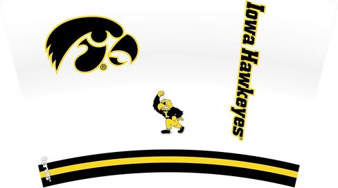 كوب Tervis مصنوع في الولايات المتحدة الأمريكية بجدار مزدوج من جامعة أيوا UI Hawkeyes معزول يحافظ على المشروبات باردة وساخنة، 16oz، تقليد in Saudi Arabia