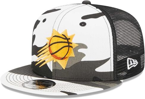 New Era Phoenix Suns 9FIFTY Snow Camo Trucker Cap, Adjustable Hat, Purple in Saudi Arabia
