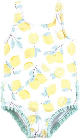 Hudson Baby Baby Girl's Toddler Swimsuit, Blue Daisy, 2T in Saudi Arabia