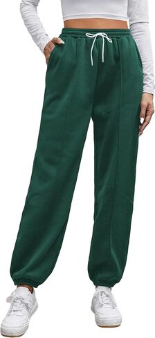 Women Cinch Bottom Baggy Workout Sweatpants High Waisted Gym Athletic Joggers for Teen Girls Lounge Pant with Pockets in Saudi Arabia