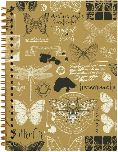 Moth Notebook,Tarot Notebook Journals for Work Office School Student Teacher Tarot Lovers,Black Hardcover Spiral Notebook 5.5x8.3 in Saudi Arabia