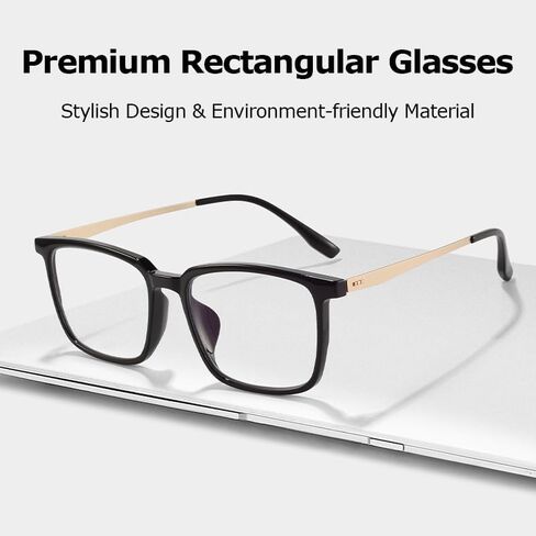 Oversized Blue Light Glasses Women/Men Computer/Gaming/Phone Blue Blocker Anti Glare Square Black/Clear TR90 Glasses… in Saudi Arabia