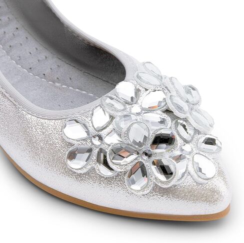 DREAM PAIRS Ballet Flats Shoes for Women, Women's Pointed Toe Rhinestone Sparkly Foldable Flats, Comfortable Shoes for Women Dressy Wedding Party Work Drive in Saudi Arabia